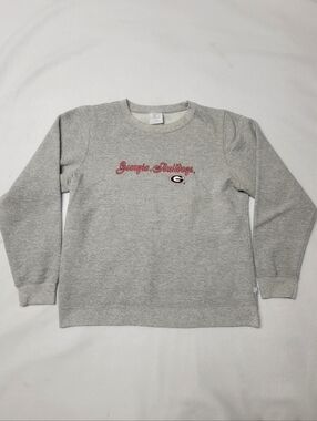 Vtg Georgia Bulldogs Sweatshirt Jumper Script Spellout Womens M 90s Starter UGA